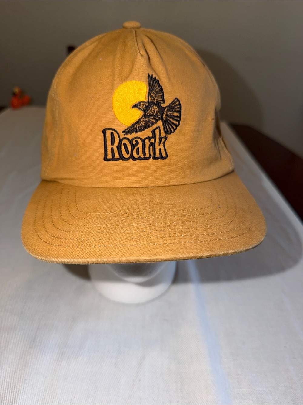 Roark Hat Cap Snap Back Mens One Size Brown Messenger Ripstop Embroidered Hiking